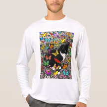 Freckles in Butterflies - Tux Kitty Cat Tshirt