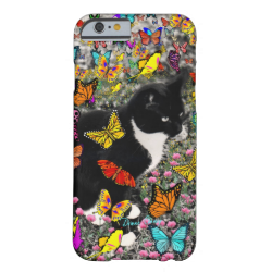 Freckles in Butterflies - Tuxedo Kitty Barely There iPhone 6 Case