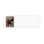Freckles in Butterflies - Tuxedo Kitty Return Address Label