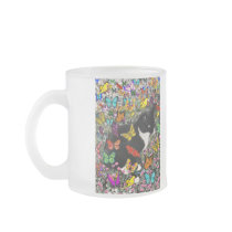 Freckles in Butterflies - Tuxedo Kitty Mugs