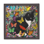 Freckles in Butterflies - Tuxedo Kitty Premium Jewelry Boxes