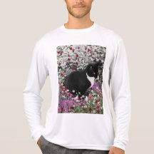 Freckles in Flowers II - Black and White Tux Cat Shirts