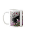 Freckles in Flowers II Mug - Tuxedo Cat