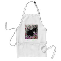 Freckles in Flowers II - Tux Kitty Cat Aprons