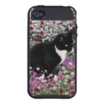 Freckles in Flowers II - Tux Kitty Cat Cover For iPhone 4