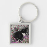 Freckles in Flowers II - Tux Kitty Cat Key Chains