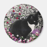 Freckles in Flowers II - Tux Kitty Cat Magnets