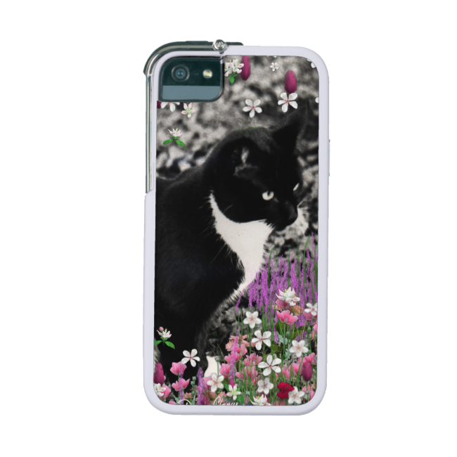 Freckles in Flowers II, Tuxedo Kitty Cat Cover For iPhone 5 Freckles in Flowers II, Tuxedo Kitty Cat Cover For iPhone 5