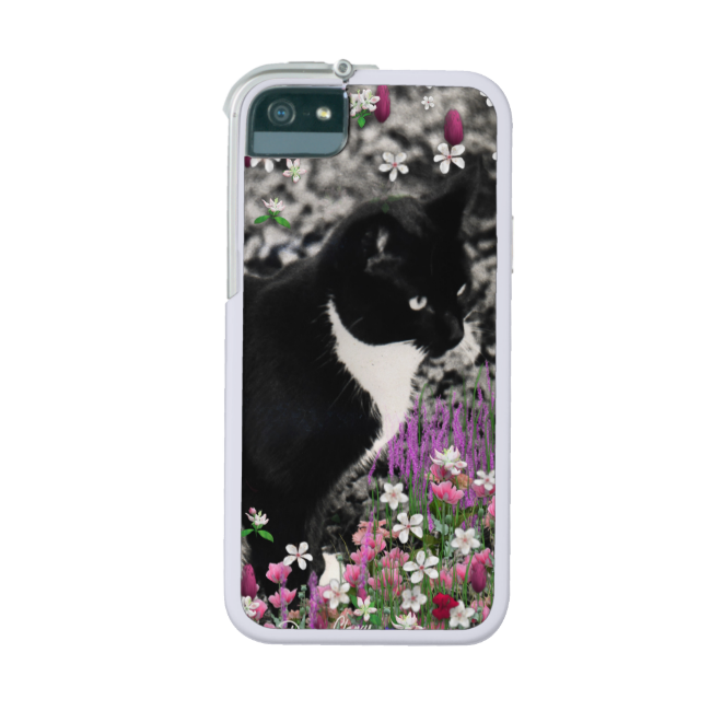 Freckles in Flowers II, Tuxedo Kitty Cat iPhone 5/5S Cover
