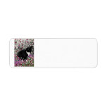 Freckles in Flowers II - Tuxedo Kitty Cat Custom Return Address Labels