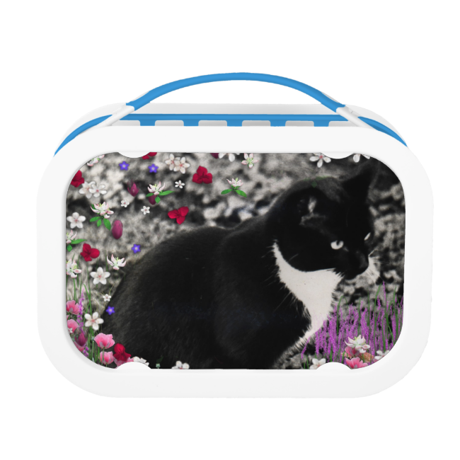 Freckles in Flowers II, Tuxedo Kitty Cat Yubo Lunchboxes Freckles in Flowers II, Tuxedo Kitty Cat Yubo Lunchboxes