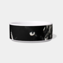 Freckles in Flowers II - Tuxedo Kitty Cat Cat Water Bowls