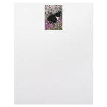 Freckles in Flowers II - Tuxedo Kitty Customized Letterhead