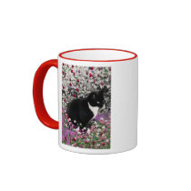 Freckles in Flowers II - Tuxedo Kitty Mugs