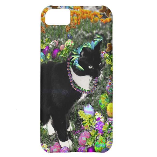 Freckles, Tux Cat, in the Hunt for Easter Eggs iPhone 5C Cases Freckles, Tux Cat, in the Hunt for Easter Eggs iPhone 5C Cases