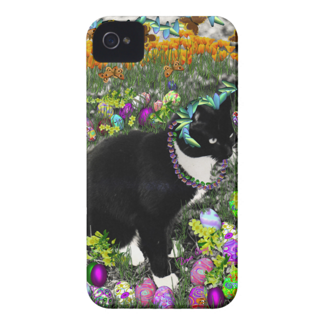 Freckles, Tux Cat, in the Hunt for Easter Eggs Case-Mate iPhone 4 Case Freckles, Tux Cat, in the Hunt for Easter Eggs Case-Mate iPhone 4 Case