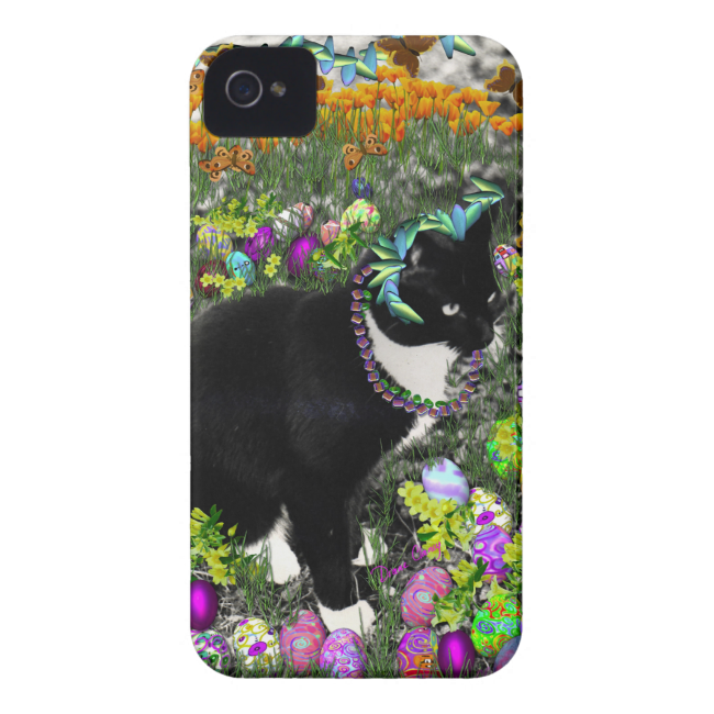 Freckles, Tux Cat, in the Hunt for Easter Eggs iPhone 4 Covers Freckles, Tux Cat, in the Hunt for Easter Eggs iPhone 4 Covers