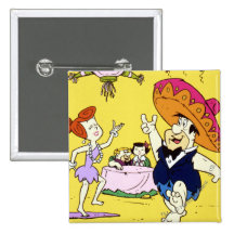Fred Flintstone Wilma Barney and Betty Fiesta Pins