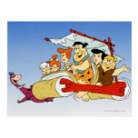 Fred Flintstone Wilma Barney and Betty Pebbles Bam Postcards