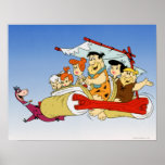 Fred Flintstone Wilma Barney and Betty Pebbles Bam Poster