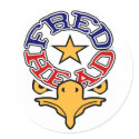 Fred Head Eagle 3" Stickers
