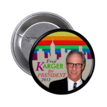Fred Karger rainbow city button