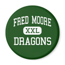 Fred Moore - Dragons - High School - Denton Texas magnets by customteamsportswear Fred Moore - Dragons - High School - Denton Texas magnets