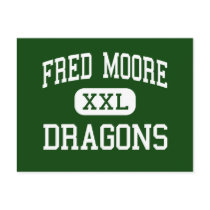 Fred Moore - Dragons - High School - Denton Texas postcards