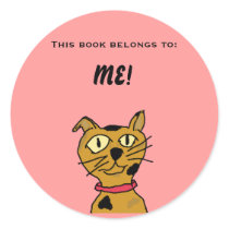 Fred the Cat book plate stickers