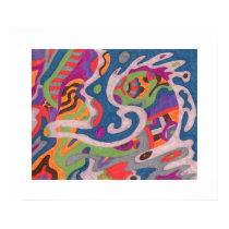"Fred the Cosmic Worm" Abstract Art posters by RLMdesignes "Fred the Cosmic Worm" Abstract Art posters
