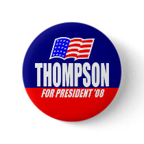 Fred Thompson For President Button by jjackson72 Fred Thompson For President Button