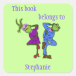 Freda and Freddie Frog Do The Bop Square Sticker
