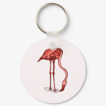 Freda Flamingo keychains by BisforBirds Freda Flamingo keychains