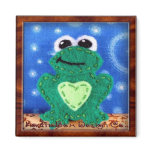 frog, green, felt, felt, fuzzies, karmabox, karma,