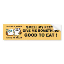 Freddy & Boober Halloween Bumper Sticker bumper stickers by 3DMOONMAN Freddy & Boober Halloween Bumper Sticker bumper stickers