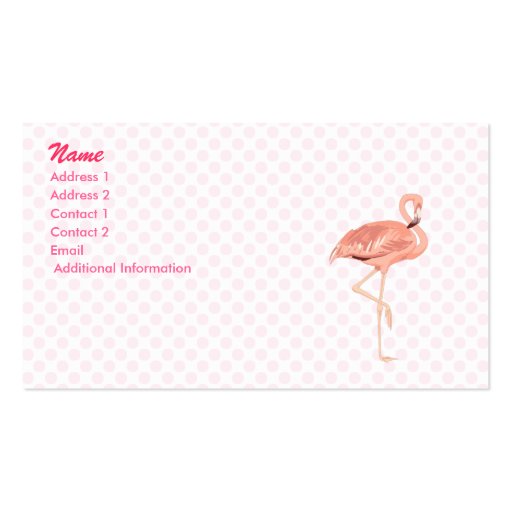 Freddy Flamingo Business Card Templates (front side)
