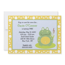 Freddy the Frog Froggy Birthday 5x7 Invitations