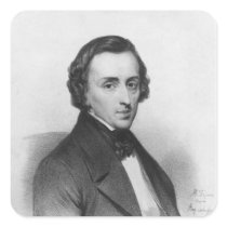 Frederic Chopin, after Ary Scheffer Square Sticker