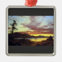 Frederic Edwin Church - A Sunset Christmas Ornament