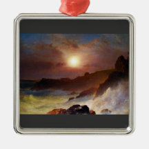Frederic Edwin Church - Coast Scene Mount Desert Christmas Tree Ornaments