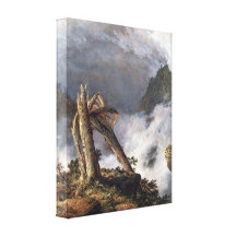 Frederic Edwin Church - Storm in the Mountains Stretched Canvas Print