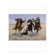 Frederic Remington - Aiding a Comrade Postcard
