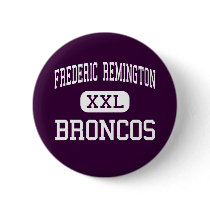 Frederic Remington - Broncos - High - Whitewater buttons