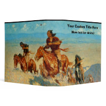 Frederic Remington's The Buffalo Runners (1909) binders by MasterpieceGallery Frederic Remington's The Buffalo Runners (1909) binders