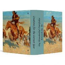 Frederic Remington's The Buffalo Runners (1909) binders by MasterpieceGallery Frederic Remington's The Buffalo Runners (1909) binders