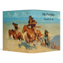 Frederic Remington's The Buffalo Runners (1909) binders by MasterpieceGallery Frederic Remington's The Buffalo Runners (1909) binders