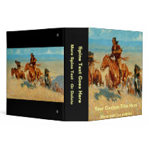 Frederic Remington's The Buffalo Runners (1909) binders by MasterpieceGallery Frederic Remington's The Buffalo Runners (1909) binders