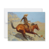 Frederic Remington's The Cowboy (1902) invitations