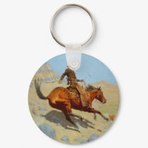Frederic Remington's The Cowboy (1902) keychains