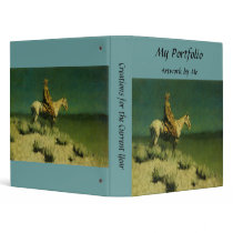Frederic Remington's The Night Herder (circa 1908) binders by MasterpieceGallery Frederic Remington's The Night Herder (circa 1908) binders